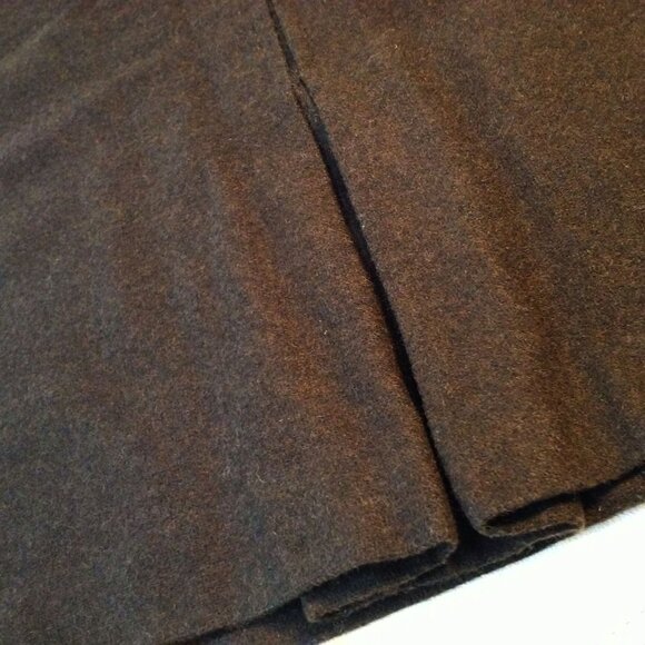 Vintage 60s Wiggle Pencil Skirt Lady-10 Wool Kick Pleat Metal Zip Top-Stitch - Picture 4 of 8